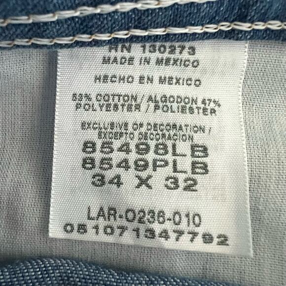 Wrangler Retro 70’s Style Denim Trousers Men’s Size 34x32 Jeans Blue - Picture 4 of 10